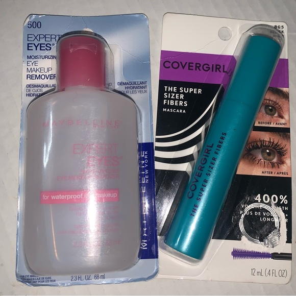 COVERGIRL & Maybelline Other - COVERGIRL The Super Sizer Fibers Mascara - Blue & Maybelline eye makeup remover